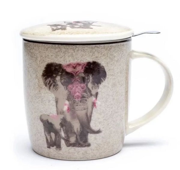 Elephant - Teetasse mit Sieb und Deckel