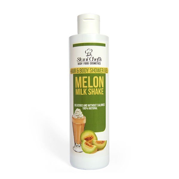 Natürliches Duschgel für Haut und Haar Melonen-Milchshake