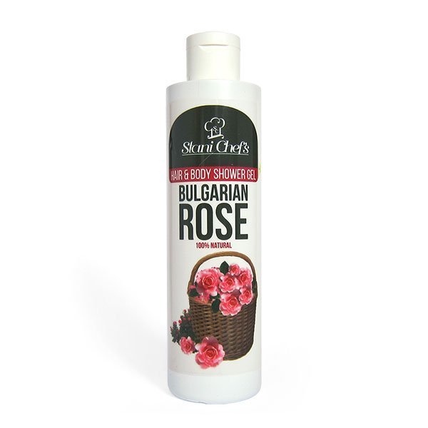 Natürliches Duschgel für Haut und Haar bulgarische Rose