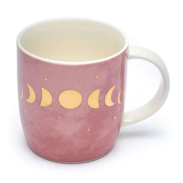 Teetasse mit Sieb und Deckel Mondphasen