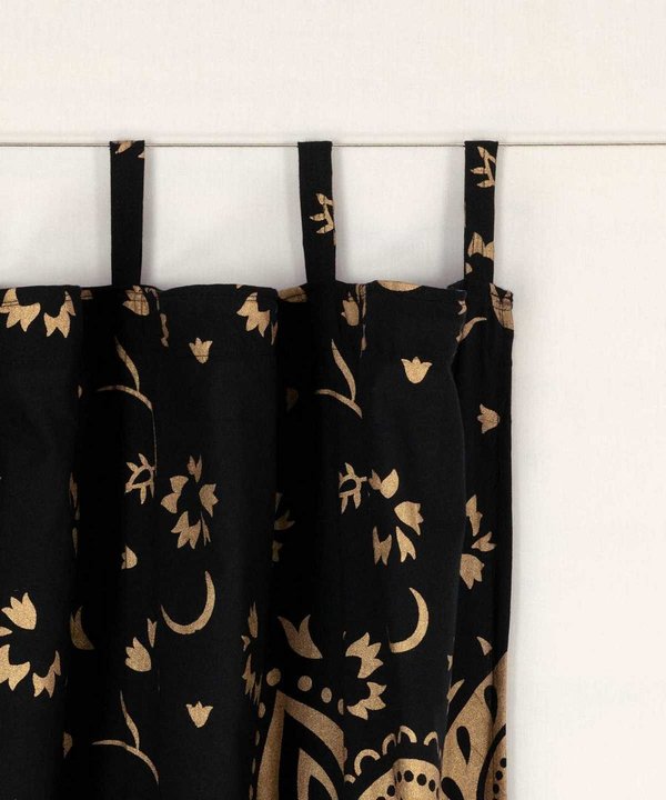 Vorhang goldener Lotus schwarz