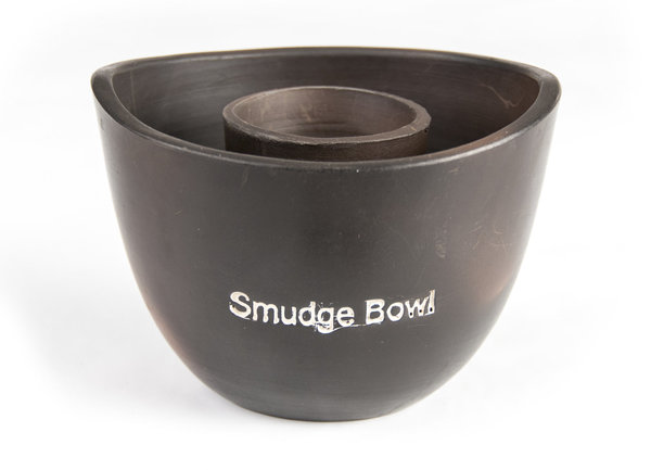 Smudge Bowl, schwarz aus Ton, Ø ca. 13 cm